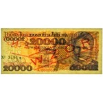 20.000 złotych 1989 WZÓR A 0000000 No.1791