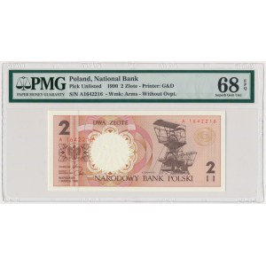 2 złote 1990 - A - PMG 68 EPQ