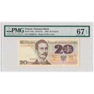 20 złotych 1982 - A - PMG 67 EPQ