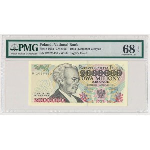 2 miliony złotych 1993 - B - PMG 68 EPQ