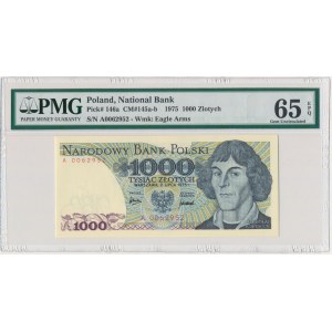 1.000 złotych 1975 - A - PMG 65 EPQ - niski numer