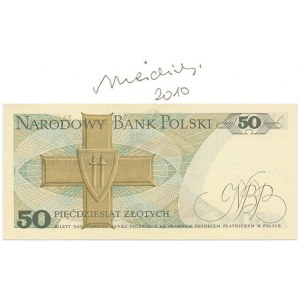 50 złotych 1975 - C - z autografem A.Heidricha
