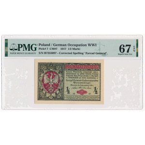 1/2 marki 1916 Generał - PMG 67 EPQ