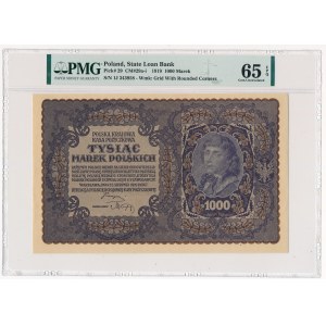 1.000 marek 1919 - I Serja J - PMG 65 EPQ