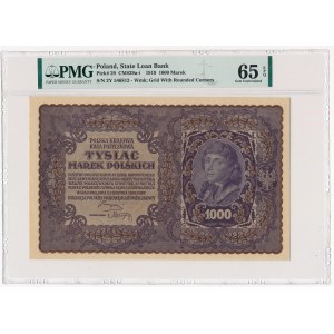 1.000 marek 1919 - II Serja Y - PMG 65 EPQ