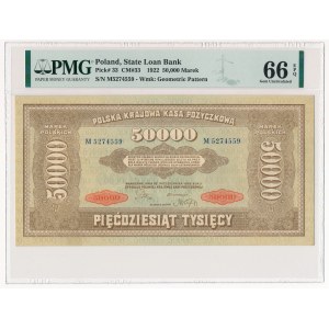 50.000 marek 1922 - M - PMG 66 EPQ