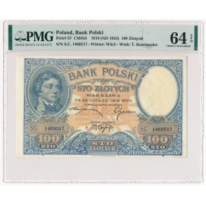 100 złotych 1919 S.C - PMG 64 EPQ - PIĘKNY