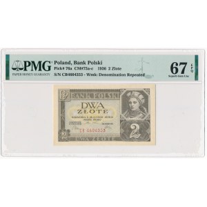 2 złote 1936 - CB - PMG 67 EPQ