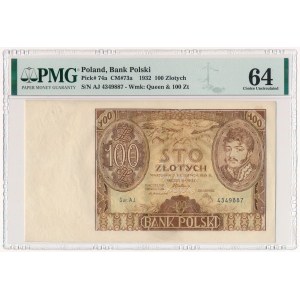 100 złotych 1932 Ser.AJ. - PMG 64