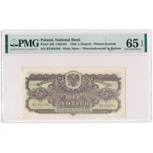 5 złotych 1944 ...owym - BT - PMG 65 EPQ
