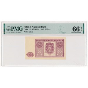 1 złoty 1946 - PMG 66 EPQ