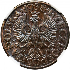 5 groszy 1938 - NGC MS66 BN