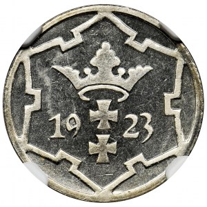 Wolne Miasto Gdańsk, 5 fenigów 1923 - NGC PF66 - stempel lustrzany