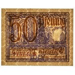 Gdańsk 50 fenigów 1919 - PMG 66 EPQ - druk fioletowy
