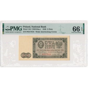 2 złote 1948 - P - PMG 66 EPQ