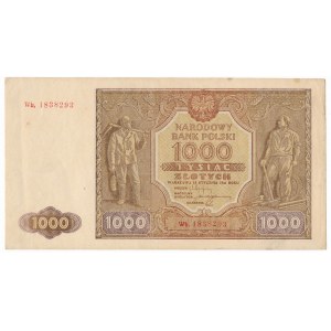 1.000 złotych 1946 - Wb z kropką - rzadka seria zastępcza