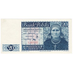 Londyn, 20 złotych 1939 - L -