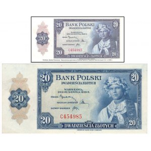 ABNCo, 20 złotych 1939 - C - PIERWOWZÓR do REPRODUKCJI GAZETY WYBORCZEJ