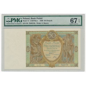 50 złotych 1929 Ser.DL. - PMG 67 EPQ