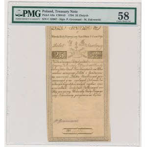 25 złotych 1794 - A - PMG 58 - znak wodny D&C Blauw - PIĘKNE