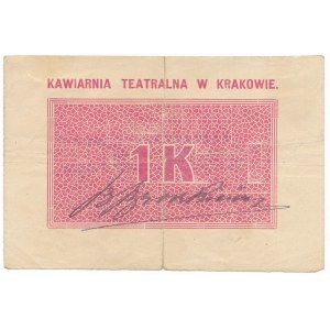 Kraków, Kawiarnia teatralna, 1 korona (1919)