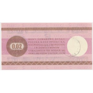 Pewex 2 centy 1979 - DUŻY - HO -