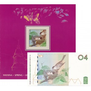PWPW 04, Ptaszki (2004) - AA - dzwon farbą - w emisyjnym folderze