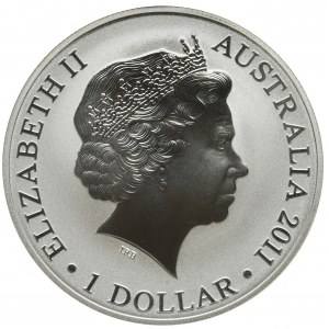 Australia, Elżbieta II, 1 Dolar Kangur 2011 - lustrzanka