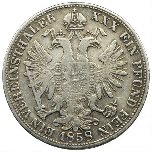 Austria, Franz Joseph I, Vereinsthaler Kremnitz 1858 B - rare