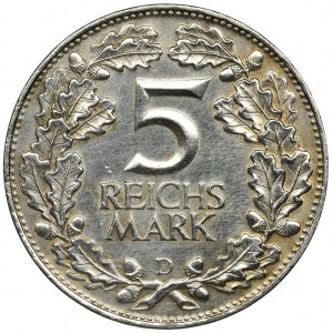 Germany, Weimar Republic, 5 Mark Munich 1925 D