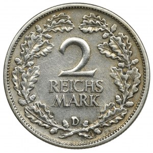 Germany, Weimar Republic, 2 Mark Munich 1926 D