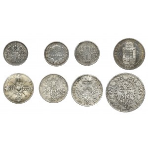 Zestaw, Mix srebrnych monet (8 szt.)