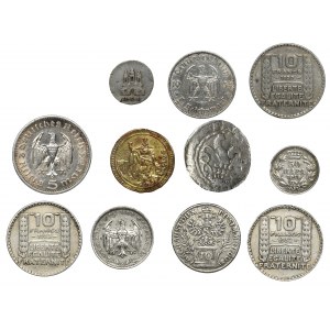 Zestaw, Mix srebrnych monet (11 szt.)