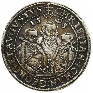 Germany, Saxony, Christian II, Johann Georg I and August, Thaler Dresden 1595 HB