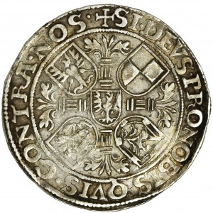 Niemcy, Brandenburgia-Frankonia, Jerzy Fryderyk Hohenzollern, Guldengroschen (Talar) Schwabach 1558 - BARDZO RZADKI