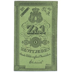 1 złoty 1831 Łubieński - cienki papier