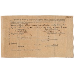 Asygnacja Skarbowa na 100 złotych 1831 - rzadsza