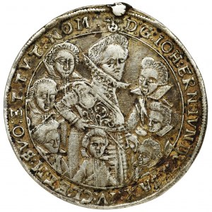 Germany, Saxony-Weimar, Johan Ernst and 7 brothers, Thaler Saalfeld 1618 WA