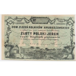Hrubieszów, Dom Zleceń Rolników Hrubieszowskich, 1 złoty = 15 kopiejek 1864