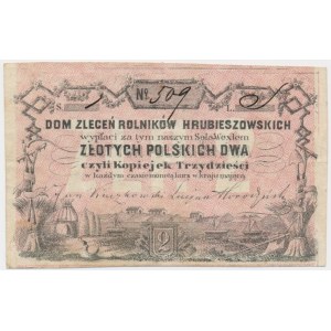 Hrubieszów, Dom Zleceń Rolników Hrubieszowskich 2 złote = 30 koiejek 1864