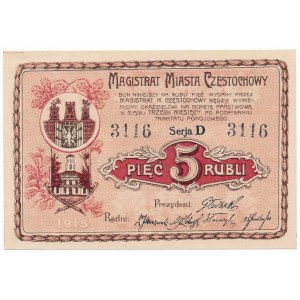 Częstochowa, 5 rubli 1915