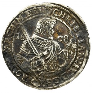 Germany, Saxony, Christian II, Johann Georg I and August, Thaler Dresden 1608 HR