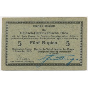 German, East Africa - 5 Rupien 1915