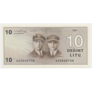Lithuania, 10 litu 1991 - AA -
