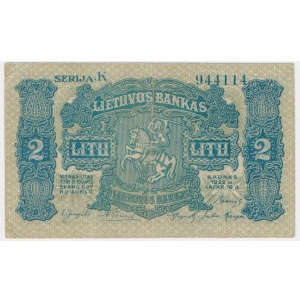 Litwa, 2 litu 1922 - RZADKI
