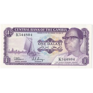 Gambia, 1 dalasi (1978) - with Central Bank building