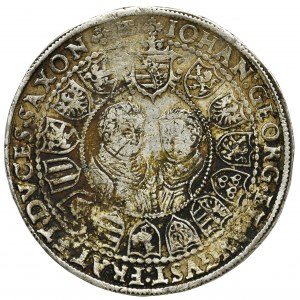 Germany, Saxony, Christian II, Johann Georg I and August, Thaler Dresden 1604 HR