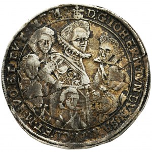 Germany, Saxony-Weimar, Johan Ernst and 7 brothers, Thaler Saalfeld 1617 WA