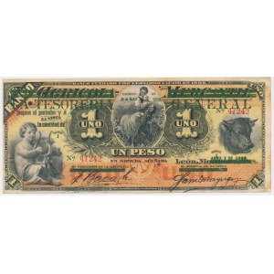 Nikaragua, 1 Peso 1896