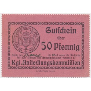 Poznań (Posen), Ansiedlungskommission 50 Pfennig 191(7)
